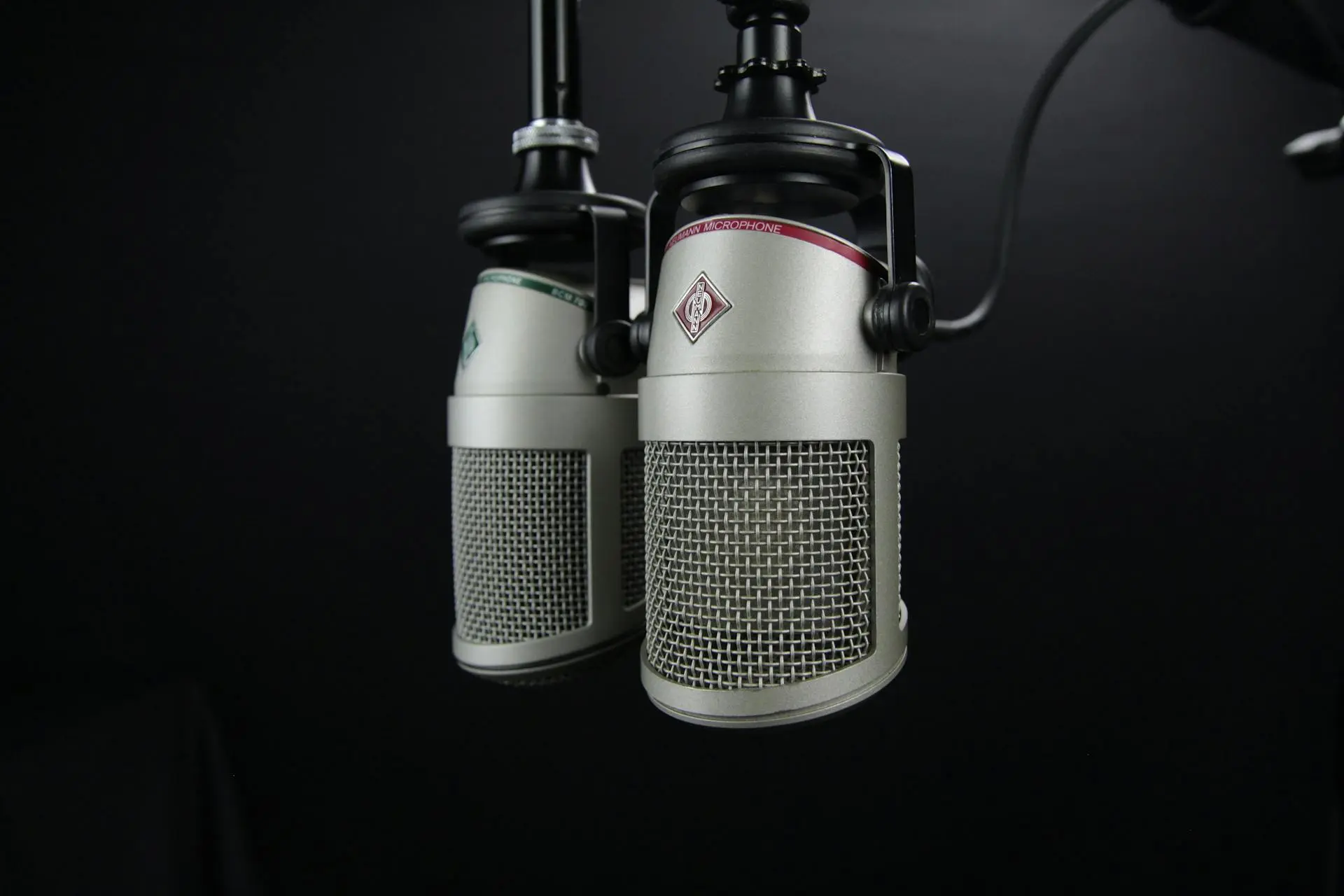 A white microphone